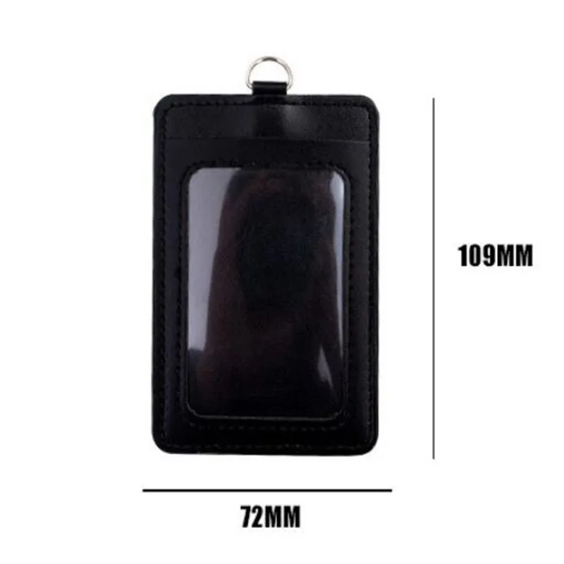 610 PU Leather material double card sleeve ID Badge Case Clear Bank Credit Card Badge Holder Accessories wallet card holder card holder credit card holder card wallet id card holder id card case card sleeve card sleeves