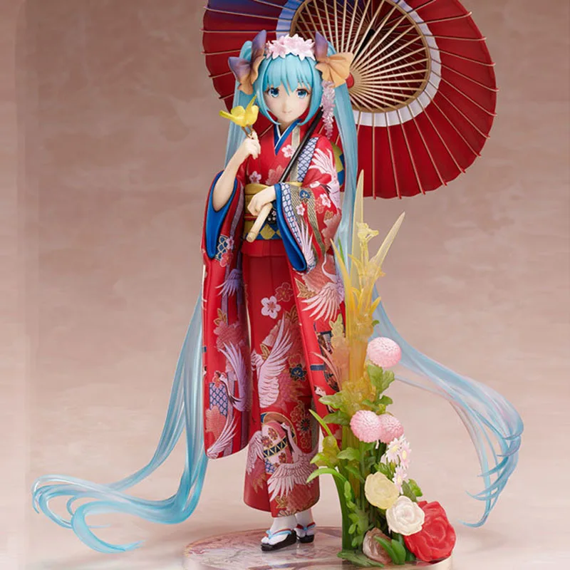 Экшн-фигурки Bandai игрушки Аниме 23 см кимоно Хацунэ из ПВХ японский халат кукла