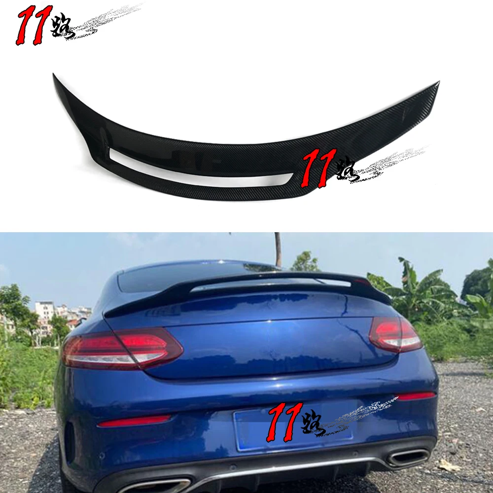 Кованый УГЛЕРОДНЫЙ Задний спойлер багажника для Benz C класса W205 Coupe Sedan C180L C200L C300L