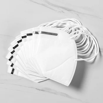 

10Reusable KN95 Mask Valved Face Mask N95 Protection Face Mask FFP2 Butterfly Shape Mouth Cover Pm2.5 Dust Masks 6 Layers Filter