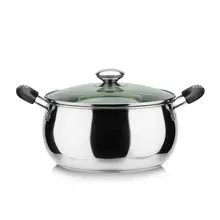 Кастрюля из нержавеющей стали, утолщенная кастрюля из нержавеющей стали, маленькая кастрюля для индукционной плиты, кастрюля, котел, жемчужный суп, набор кухонной посуды, индукция