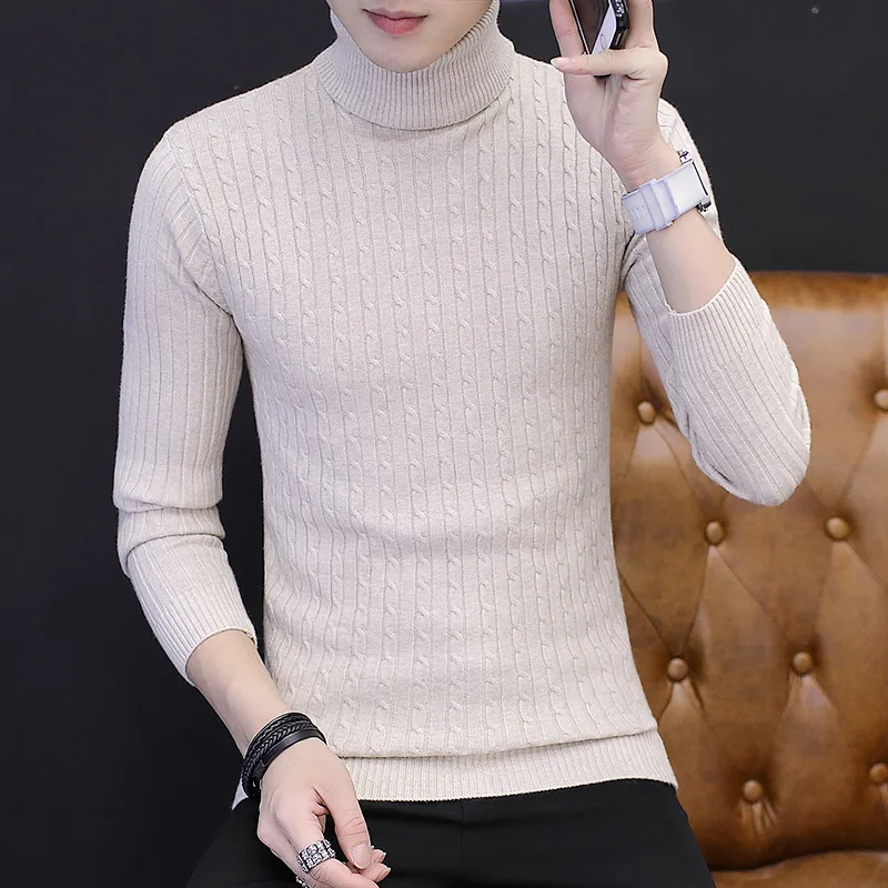 

Winter turtleneck sweater for men Turtleneck sweater for men Slim pullover for men knitwear for men double neck