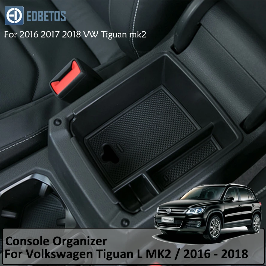 Armrest Secondary Glove Box For V W Tiguan- Center Console Organizer Tray- Tiguan Stowing Tidying Accessories