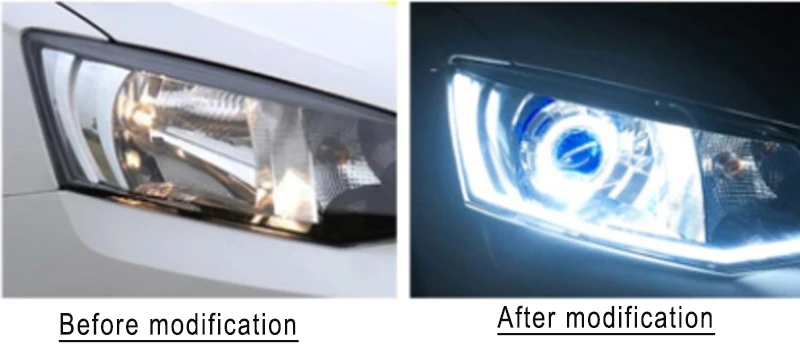 Car styling for skoda fabia headlights- HID xenon Head Lamp case for Skoda Fabia Bi-Xenon Lens low beam auto Accessorie