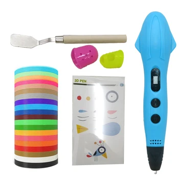 

3D Printing Pen LCD Screen Non-Clogging 3D Pen Adjustable Speed & Temperature Auto-Sleep 3D Drawing Printer Pen EU Plug