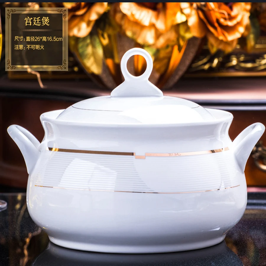 Dinnerware Set china tableware  Kitchen Tableware Dinner Dish Ceramic Plates and Dishes Bowls 60 pcs combination dishes set