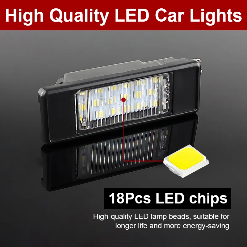 2Pcs Fehler Kostenlose Weiße LED Kennzeichen licht Für Nissan X-Trail T30 T31 Qashqai J10 J11 Primera p12 Pathfinder R51 Juke F15 – Detail 2