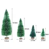 5pcs 5cm-12.5cm Mini Christmas Tree Gold Green Small Pine Tree Sisal Placed In The Desktop New Year Xmas Party Ornaments Navidad ► Photo 3/6