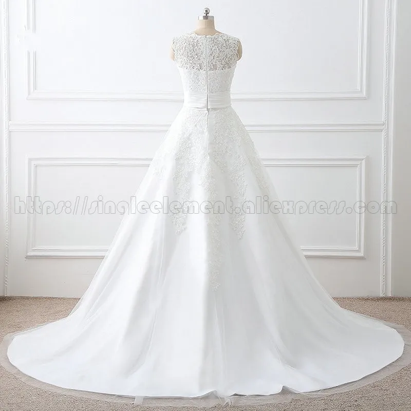 Свадебное платье принцессы vestido de noiva со съемным шлейфом из двух частей свадебное платье 2 в 1 бальное платье Свадебные платья
