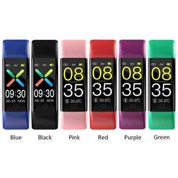 

Men Women Outdoor Sports Wristband Fitness Tracker Gift Smart Bracelet Sleep Detection Date Body Temperature Heart Rate Monitor