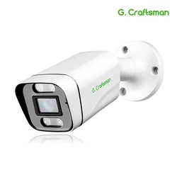 Xmeye 5mp segurança poe ip câmera de detecção humana h.265 ao ar livre vigilância de vídeo ai câmera onvif sistema gcraftsman