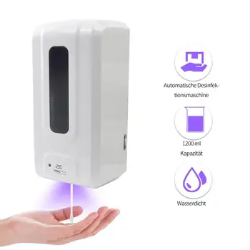 

1200ML Touchless Hand Disinfection Machine Automatic Soap Dispenser Wall-mounted Sensor Mist Spray Hand Sanitizer Disinfection
