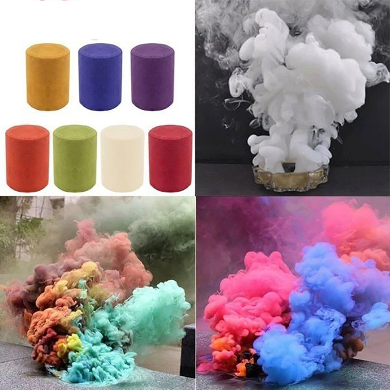 Party Supplie White Colorful Smoke Pills Combustion Smog Cake Effect Smoke Bomb Pills Portable Photography Prop Halloween Props