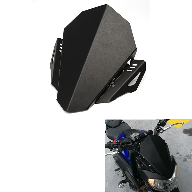 

Motorcycle Windshield Windscreen Aluminum Kit Deflector for Yamaha MT-07 MT 07 FZ-07 FZ 07 2018 2019