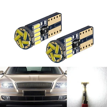 

2x W164 T10 W5W LED 4014SMD Wedge Light Sidelight No Error For Skoda octavia 2 a7 a5 fabia rapid yeti superb Fabia