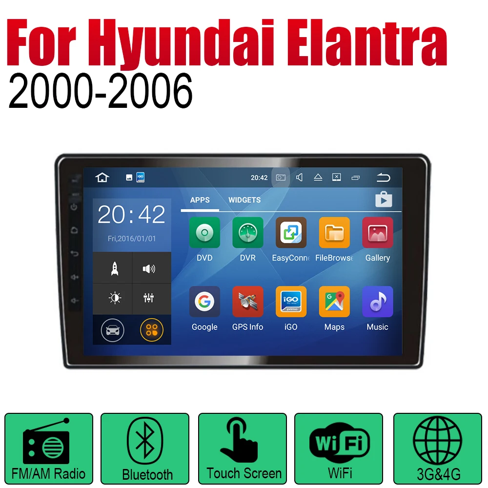 Clearance ZaiXi Android 2 Din Auto Radio For Hyundai Elantra 2000~2006 Car Multimedia Player GPS Navigation System Radio Stereo 1