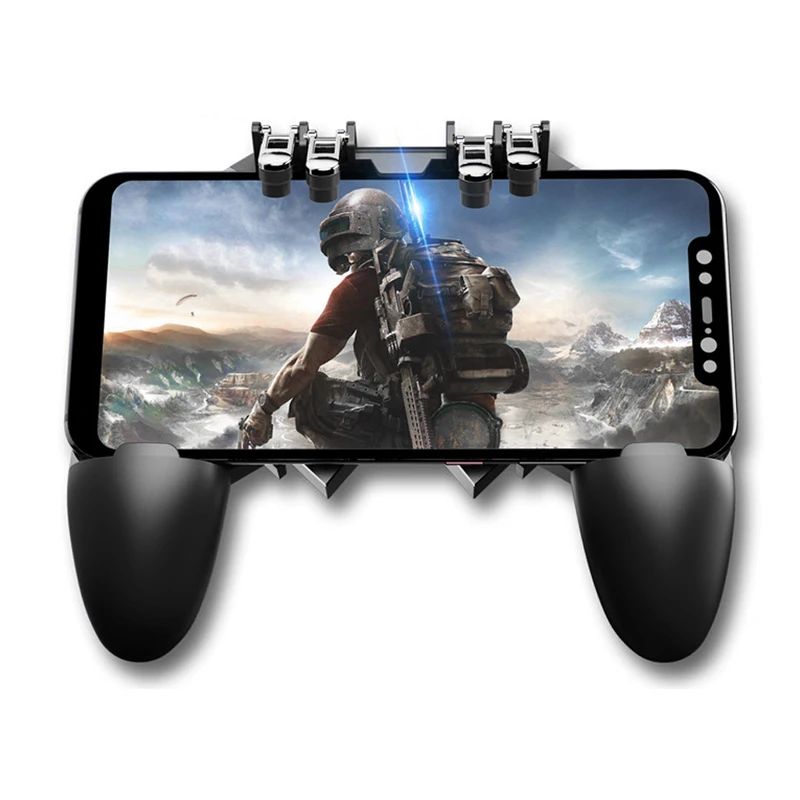 

Mobile Game Controller AK66 Six Fingers PUBG Mobile Gameing Controller L1R1 Shooter Joystick Gamepad for IOS Android Phones