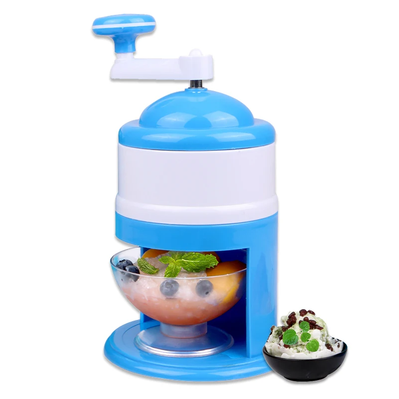 

DIY Portable Hand Crank Manual Ice Crusher Shaver Kid Shredding Snow Cone Shaved Slushie Kitchen Maker Machine for children gift
