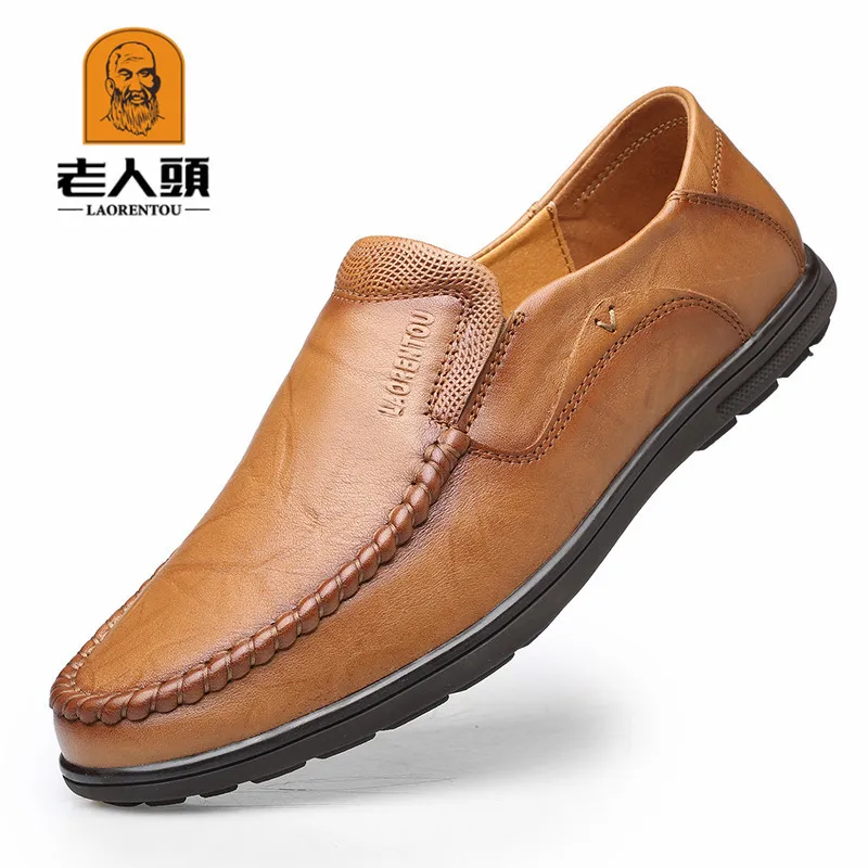 

LOTORY MEN'S SHOES Spring Summer Casual Shoes Slip-on Moccosins Lazy Leather Shoes Soft Leather Men's 28911