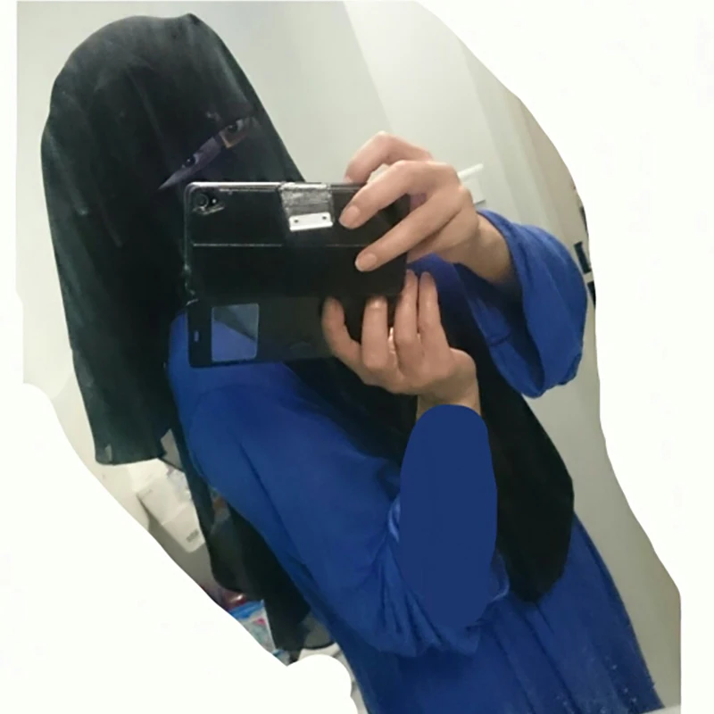 Мусульманская бандана шарф исламский 3 слоя Niqab Burqa капот хиджаб кепки головные уборы с вуалью черное покрытие лица абайя стиль обёрточная бумага головной убор