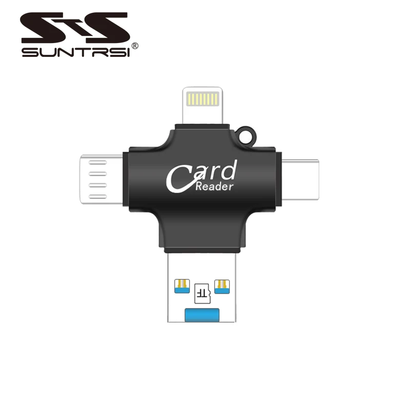 Suntrsi 2 0 кард-ридер 4 в 1 Смарт Micro SD карта/TF карта/iPhone/type-c/смартфон новый тип внешнего