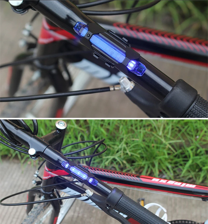 USB ชาร์จไฟจักรยาน MTB จักรยานด้านหน้าด้านหลังไฟท้ายจักรยานไฟเตือนความปลอดภัยจักรยานกันน้ำไฟฉาย