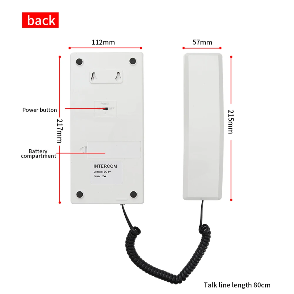 Jeatone Telephone Intercom 433MHzWireless Secure Interphone Handsets Expandable for Warehouse Office Apartment Maison Home Phone