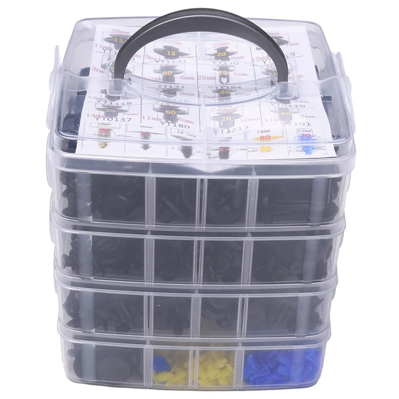 

650 Pcs Plastic Car Fender Retainer Different Fasteners Clip Moulding