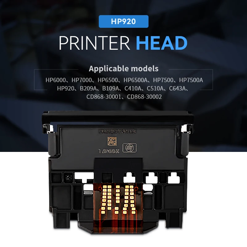 

Printhead HP920 Printer Head Print Head for HP 6000 7000 6500 6500A 7500 7500A B209A B109A C410A C510A C643A CD868 30001 30002