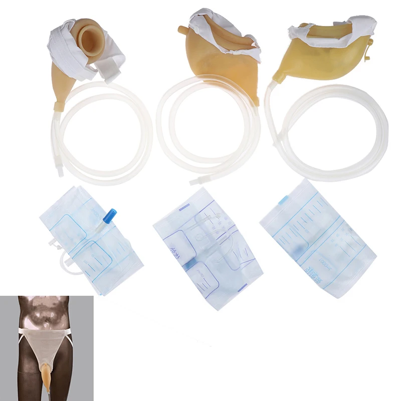 Reusable Male Female Elder Urine Bag Urinal Pee Holder Collector Urinary Incontinence Bedridden Patients Urination Catheter Bag