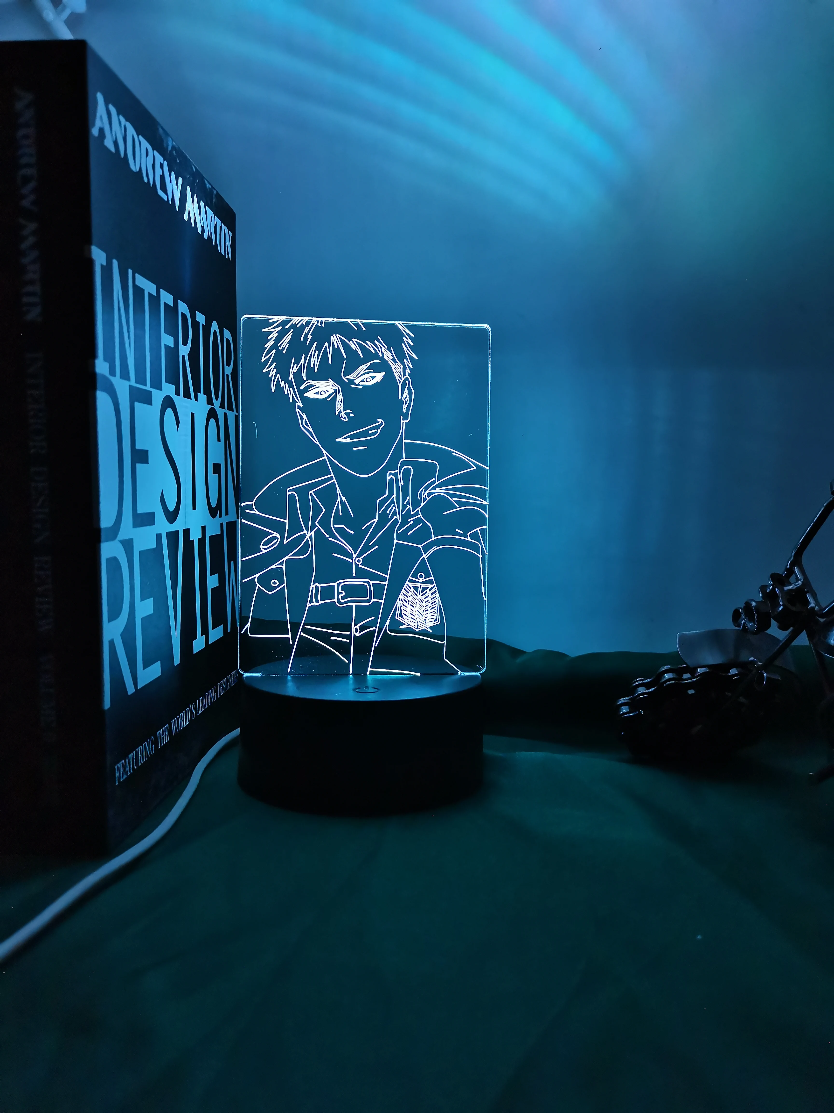 red night light 3D Lamp Anime Attack on Titan Jean Kirstein Light for Bedroom Decoration Kids Gift Attack on Titan LED Night Light star wars night light