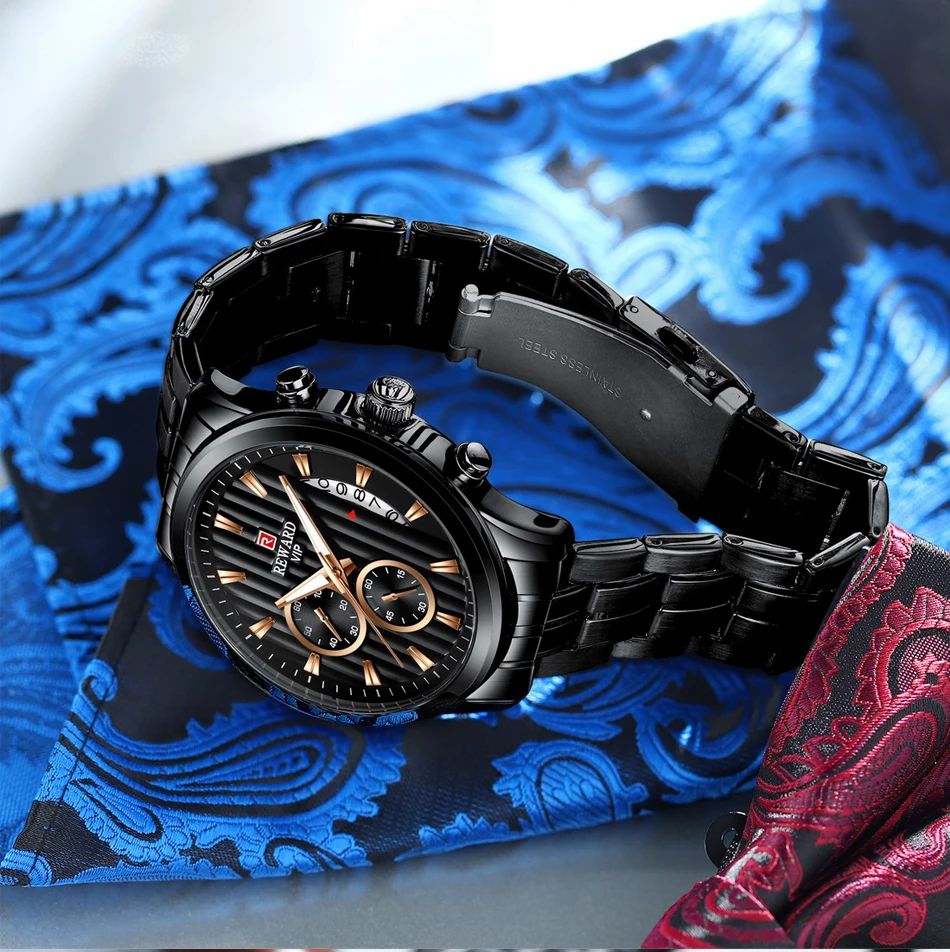 Роскошные мужские часы от ведущего бренда, Кварцевые спортивные часы из нержавеющей стали, мужские водонепроницаемые наручные часы с хронографом, мужские часы