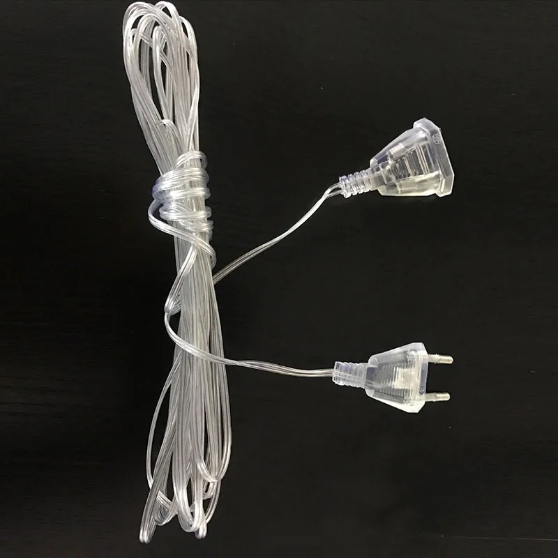 

3.0M Extended Wire EU Plug For Light String LED Strings Wedding Home Decotation AC 220V Party Light String Decor Drop Shipping