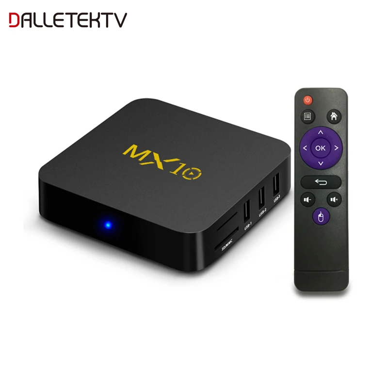 Приставка Смарт-ТВ MX10 RK3328 4 ядра + 64 ГБ 2 ГГц Wi-Fi 100 м 4K Android 9 0 USB 3 | Электроника