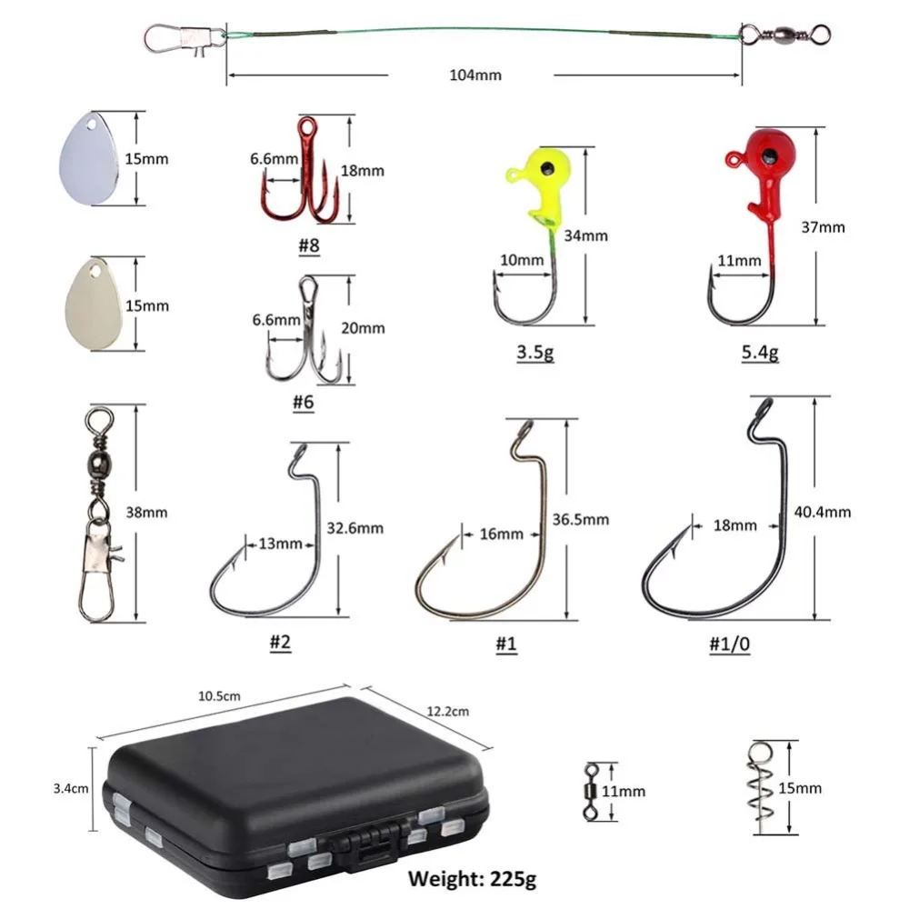 Рыболовные аксессуары для приманки, набор крючков, вертлюги, защелкивающиеся крючки, рыболовные стопоры для грузил, набор для хранения, пластиковая коробка для рыболовной приманки