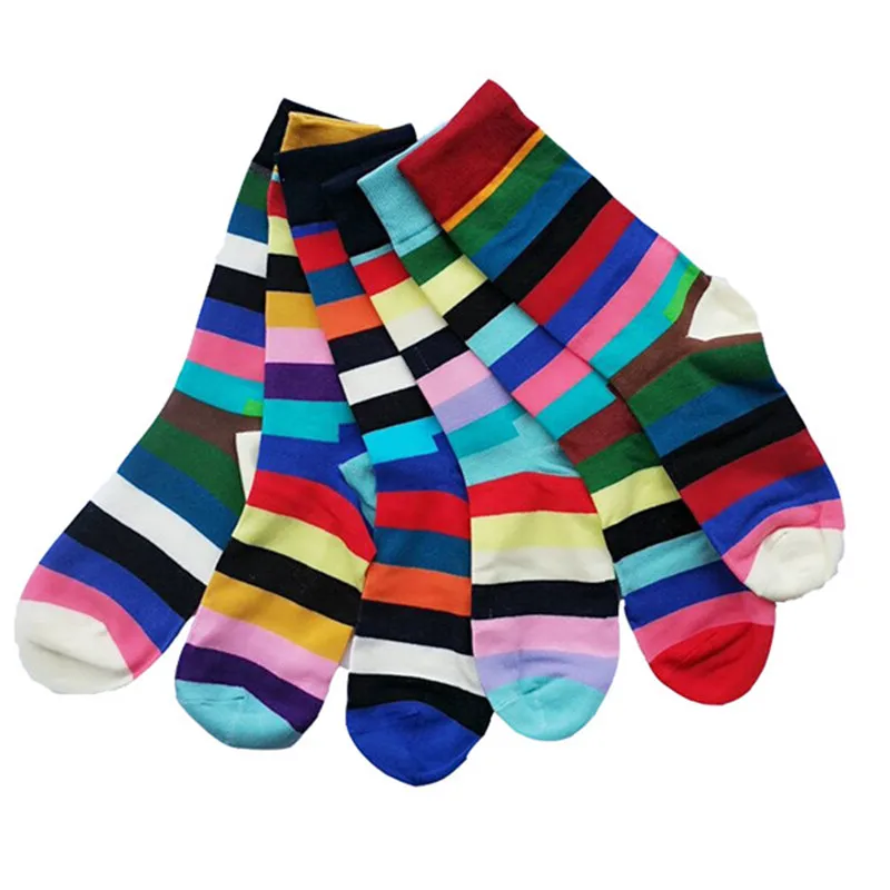 Абсолютно новые счастливые мужские носки 5 пар/упак. осень-зима harajuku уличные модные длинные носки мужские и мужские хлопчатобумажные носки