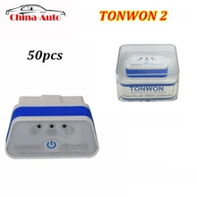 50 шт. набор TONWON 2 Wifi для iOS и Andiord OBDII TONWON OBD2 Bluetooth 4,0/3,0 лучше, чем ELM327 V1.5 автомобильный диагностический инструмент
