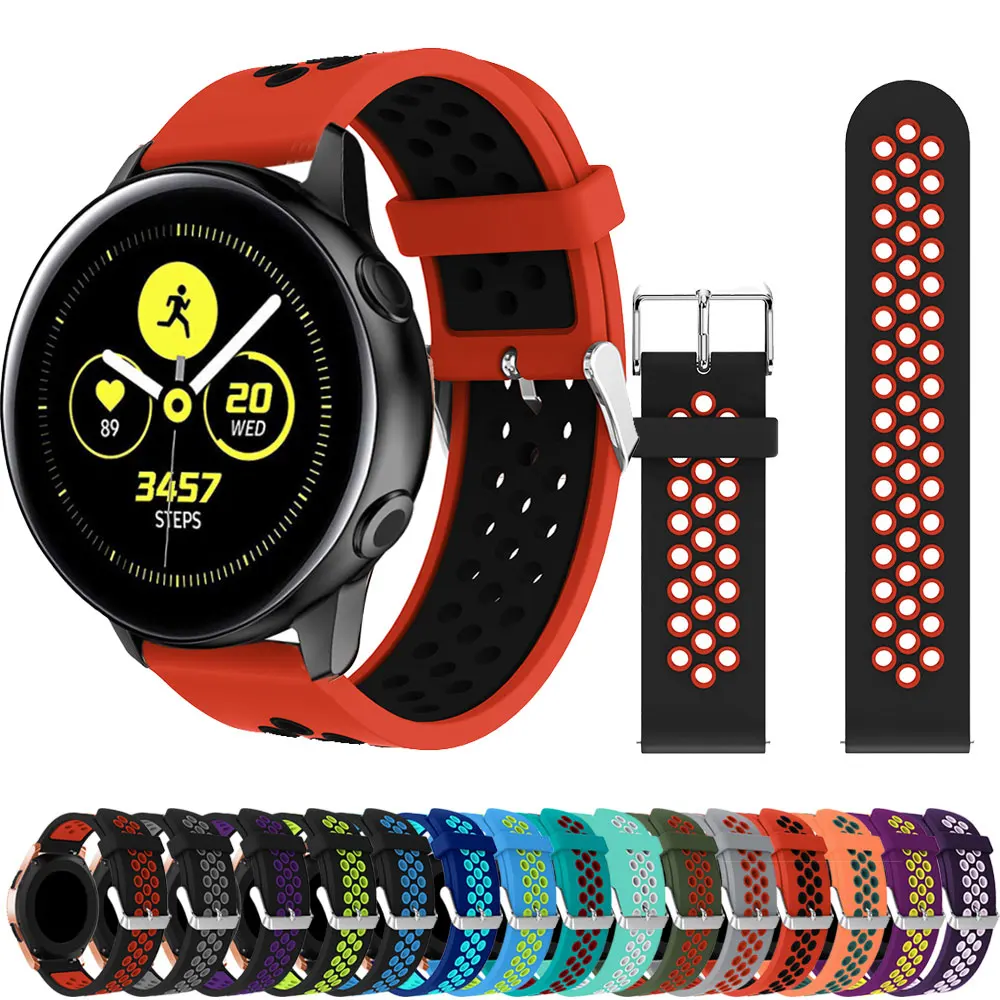 

20mm Silicone Strap band for Huawei Amazfit Samsung Galaxy 42mm active2 40mm watch WatchBand Strap for Amazfit Pace Smart Watch