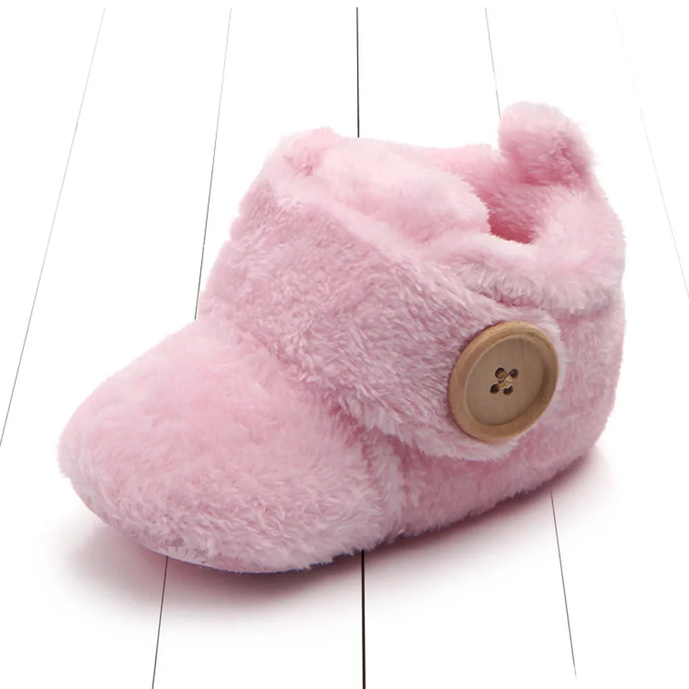 Милая детская обувь для малышей мягкие тапочки на плоской подошве с круглым носком удобные мягкие Нескользящие теплые тапочки для малышей