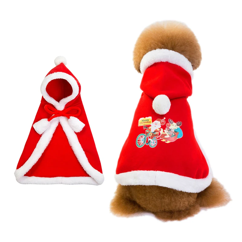 

Pet Red Christmas Clothes Halloween Cat Dog Cloak Pet Dog Cat Clothes Costume Dress Up New Year Pet Costume Cloak