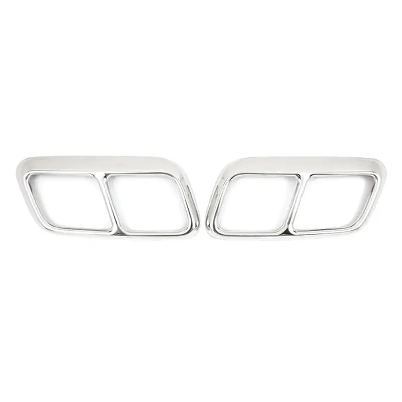 

Durable Tail End Pipe Cover Trim 1 Pair Exhaust Muffler Auto Styling Decoration Accessories for Range Rover Sport 2018-2019
