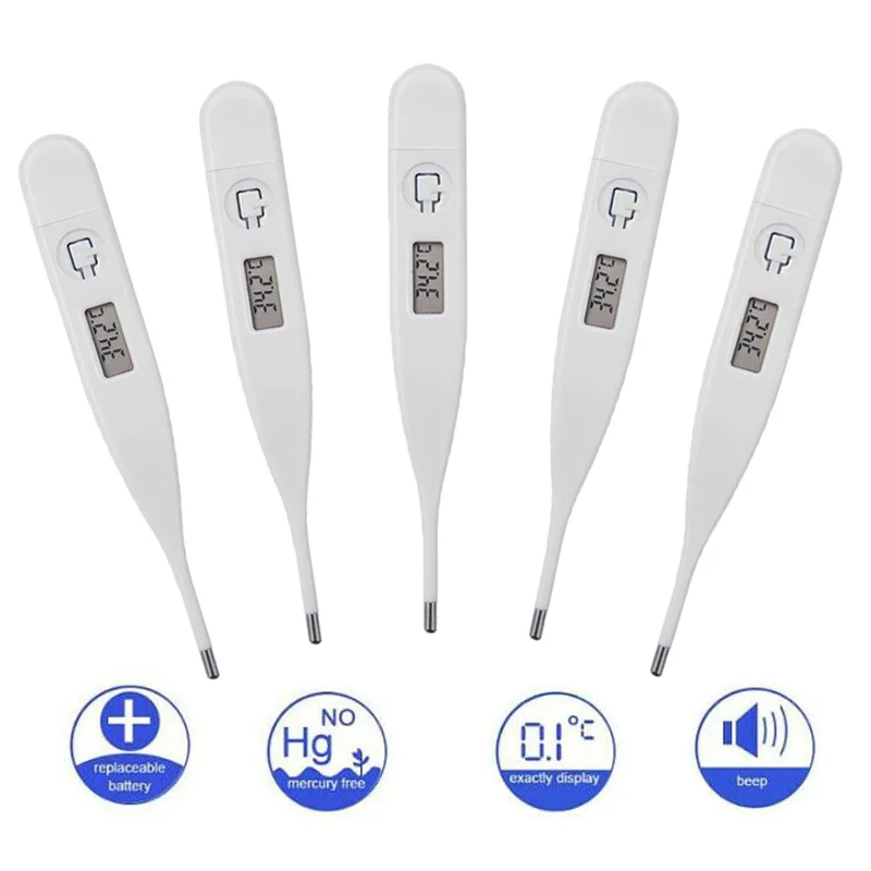

5PC Infrared Thermometer Forehead Gun Digital Electronic LCD Heating Thermometer Measurement Kids Baby Children Body Temperature