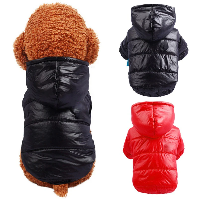 Зимняя Теплая Одежда для собак, пуховик для собак, пальто для щенков, чихуахуа, одежда с капюшоном для маленьких и средних собак, щенок йоркширского терьера