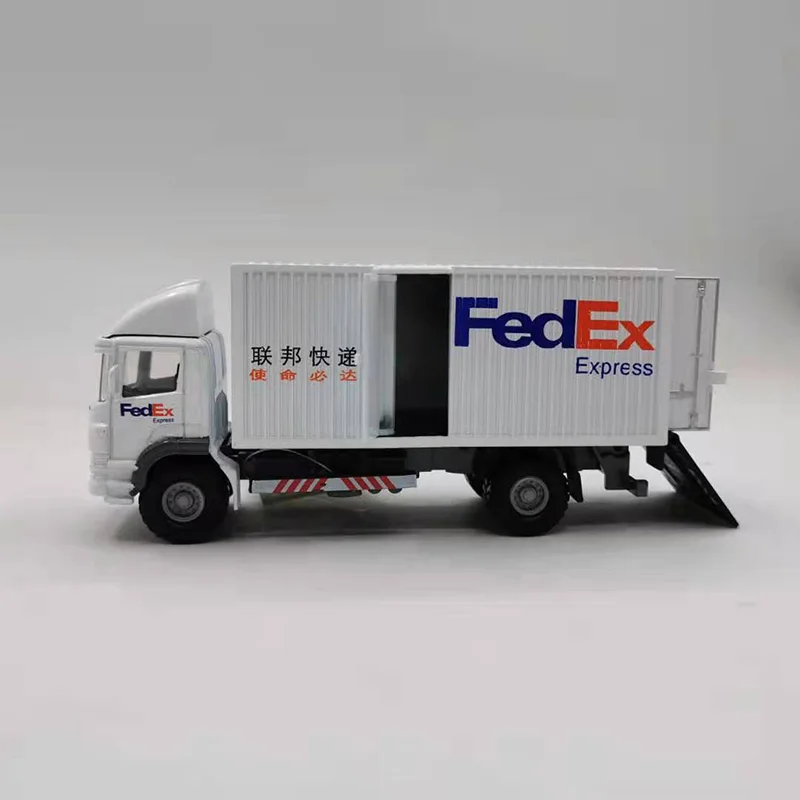 1/60 масштаб игрушечный автомобиль металлический сплав коммерческий автомобиль Экспресс FedEx Ван Diecasts грузовые модели грузовиков игрушки Детские коллекционные дисплей
