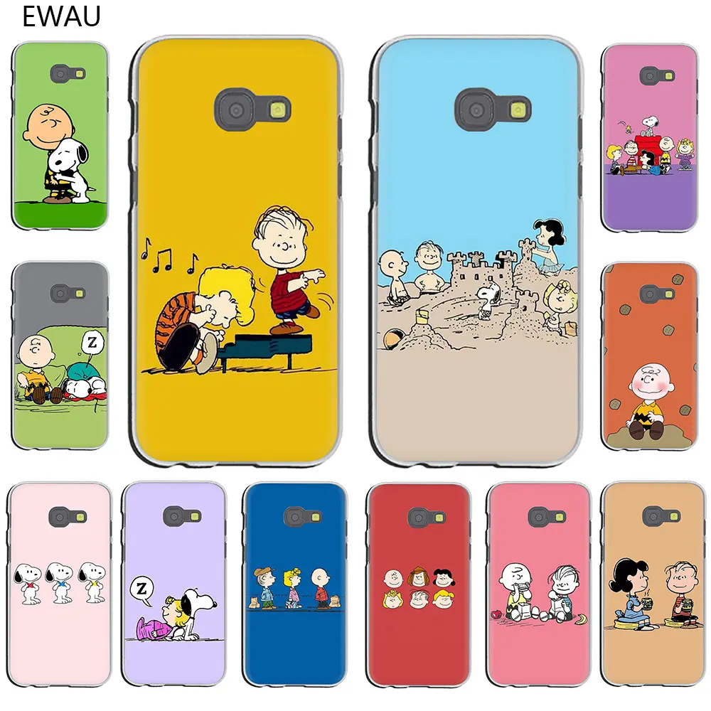 

EWAU PEANUTS Pattern hard Phone Case for Galaxy J7 J6 J5 J3 J2 J1 2015 2016 Prime 2017 EU US Version