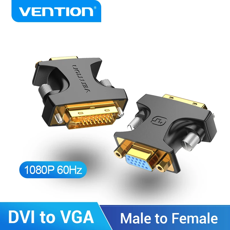 Vention DVI to VGA 24 + 5 адаптер DVI-I Male Female Converter 1080P для компьютерного монитора TV Projector Cable 1pc