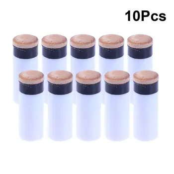 

10Pcs Billiard Ferrules Easy Practical American Durable Cue Tips Replaceable Install Sturdy Hard Screw-On Cue Ferrules