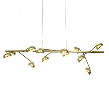 

50 Indoor Dining Room Hotel W Metal Hanging Acrylic Modern Led Ceiling Gold Pendant Light Kitchen Dining Bar scandinavian