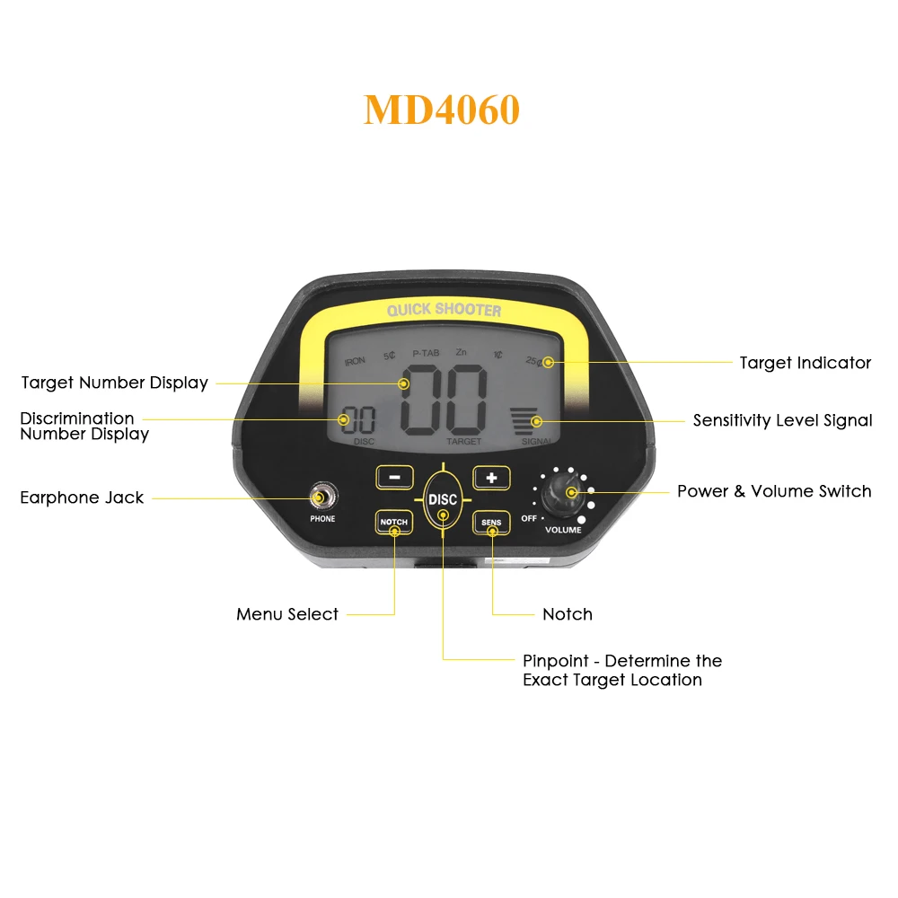 KKmoon MD4030 обновлен MD4060 Professional выявлением портативный подземный металлический детектор для золота Охота за сокровищами трекер для поиска