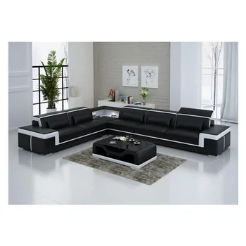 

Italian leather black sofa sectional modern liviing room sofa